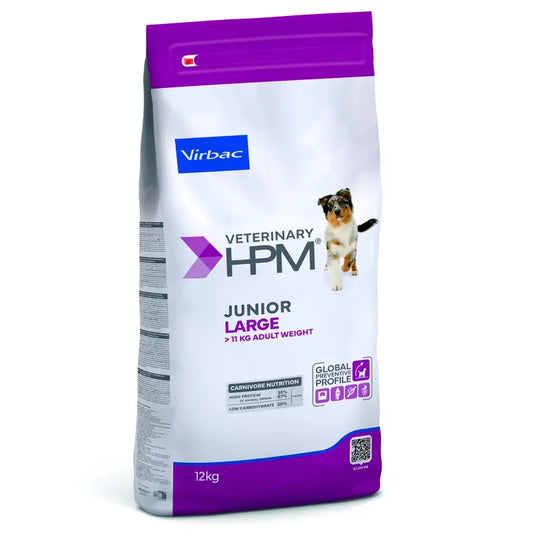 Virbac Veterinary HPM Junior Large Dog , 12 kg, cibo per cani