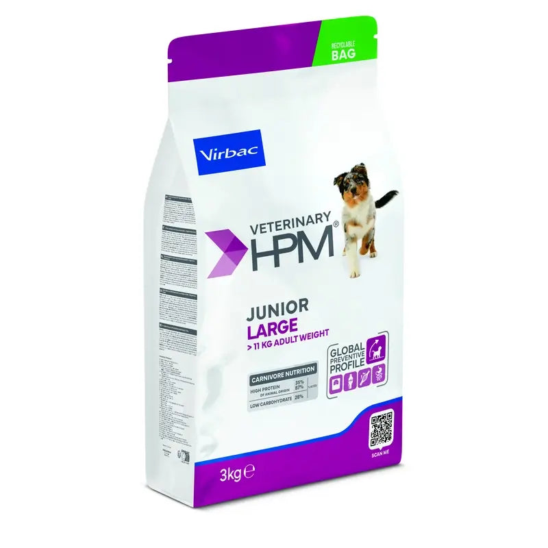 Virbac Veterinary HPM Junior Large Dog , 3 kg, cibo per cani