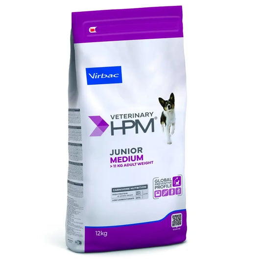 Virbac Veterinary HPM Junior Medium Dog , 12 kg, cibo per cani
