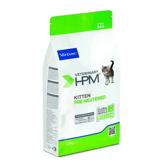 Virbac Veterinary HPM Kitten Pre Neutered Cat , 1,5 kg, cibo per gatti