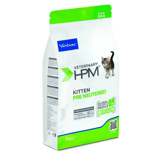Virbac Veterinary HPM Kitten Pre Neutered Cat , 3 kg, cibo per gatti