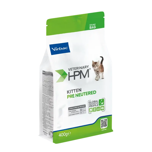 Virbac Veterinary HPM Kitten Pre Neutered Cat , 400 g, cibo per gatti