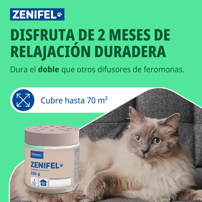 Gel diffusore per gatti Virbac Zenifel, 230 g