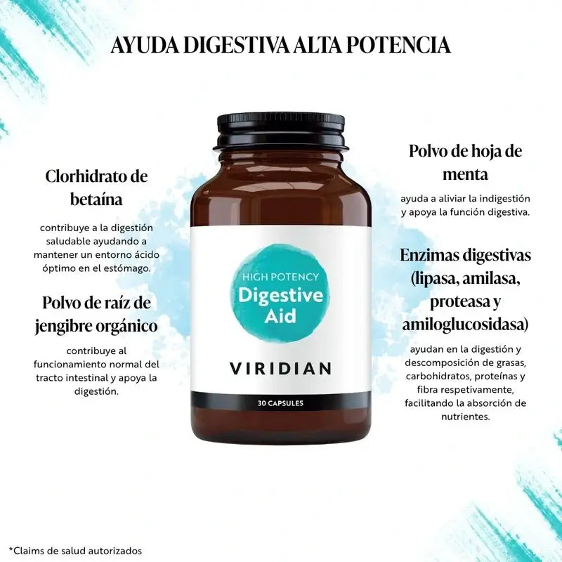 Viridian Digestive Aid Alta Potenza 30Cap. Veg.