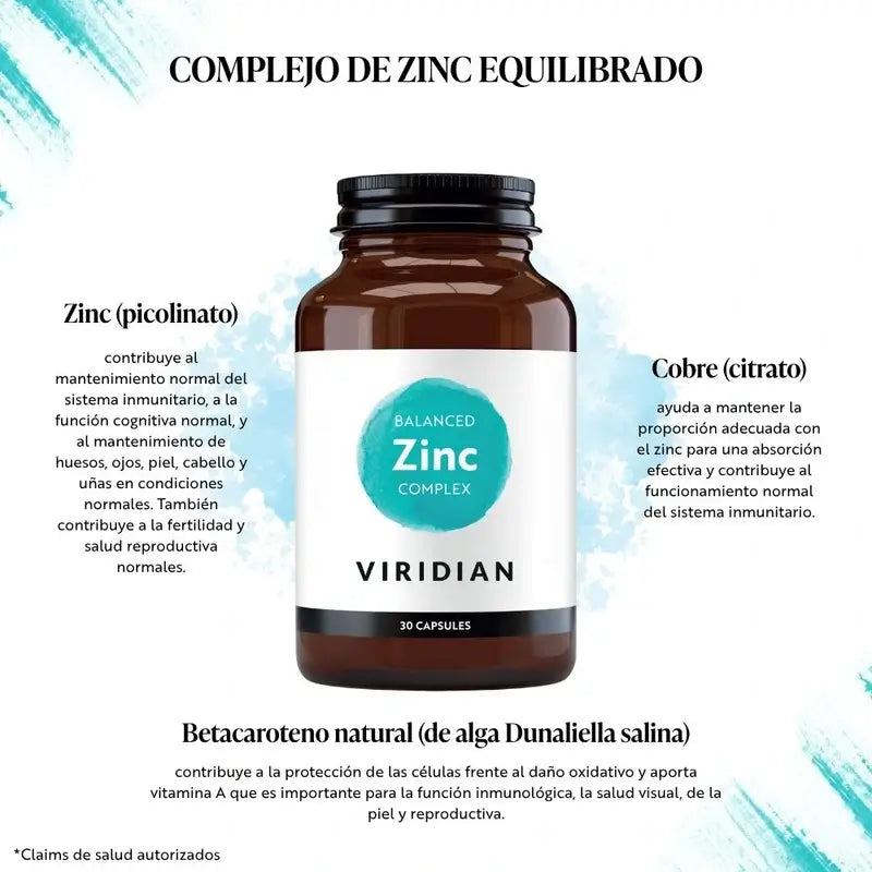 Complesso equilibrato di zinco Viridian 30Cap. Veg.