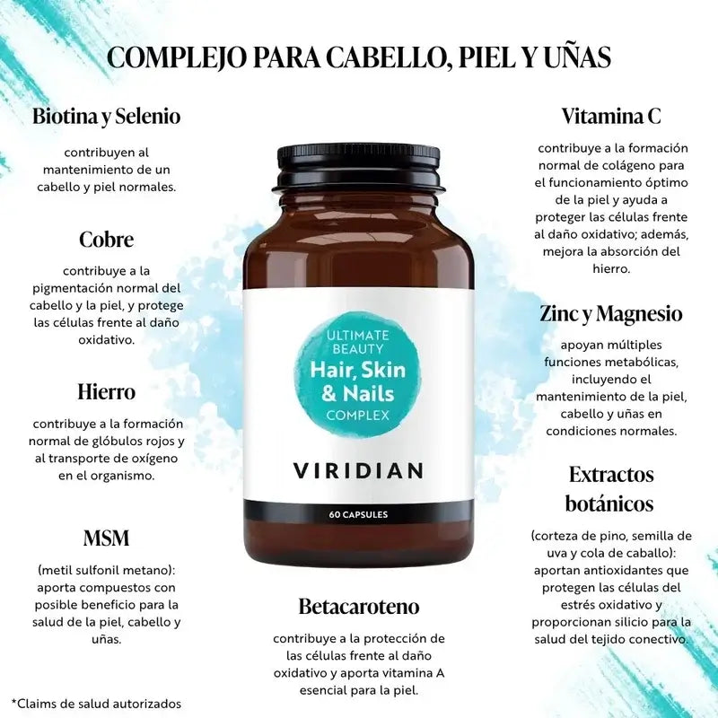 Viridian Beauty Complex Capelli, pelle e unghie 60Cap. Veg.