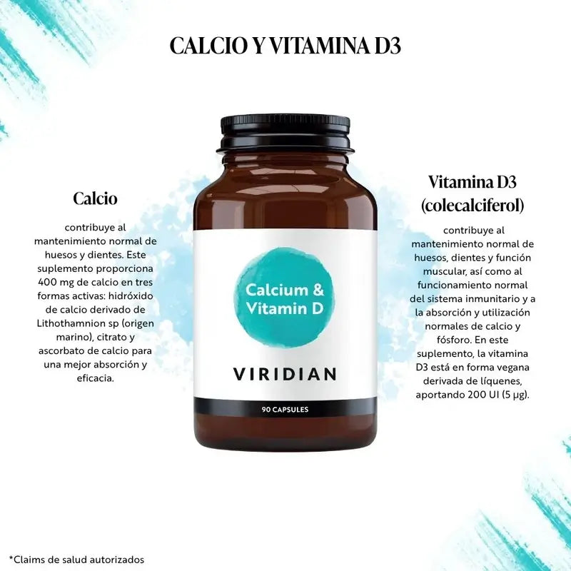 Viridian Calcio-D3 ad alta potenza 90Cap.