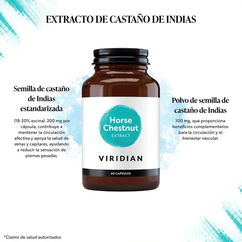 Viridian Estratto standardizzato di ippocastano 60Cap.Veg