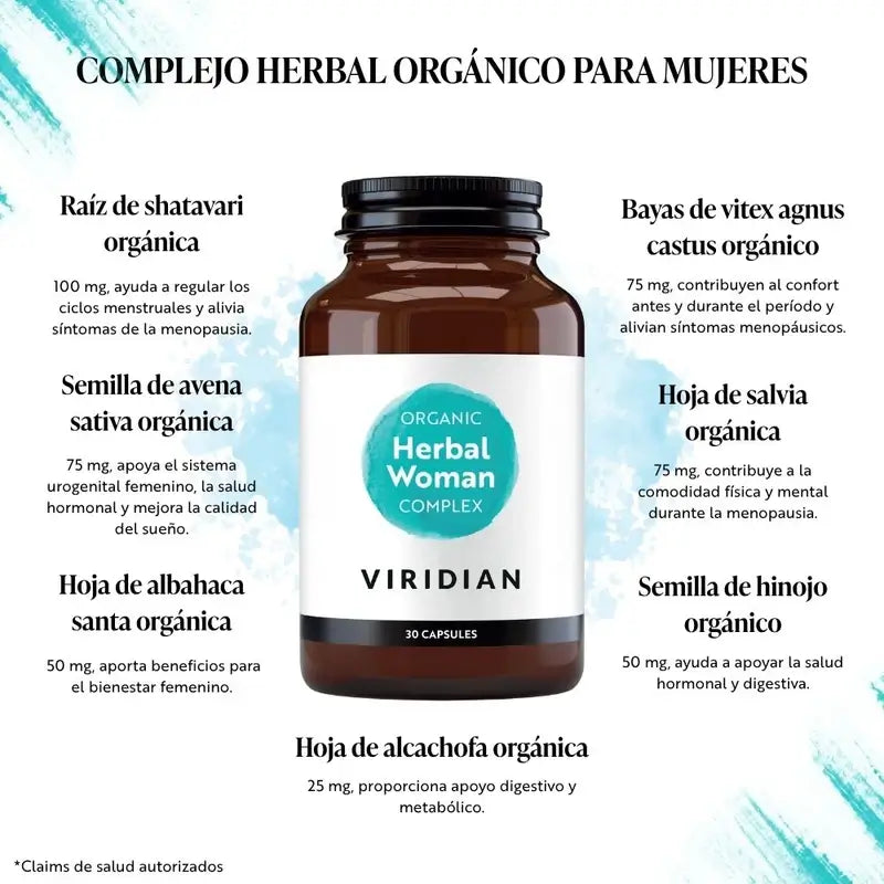 Viridian Complex Herbario Donna 30Cap. Veg. Bio
