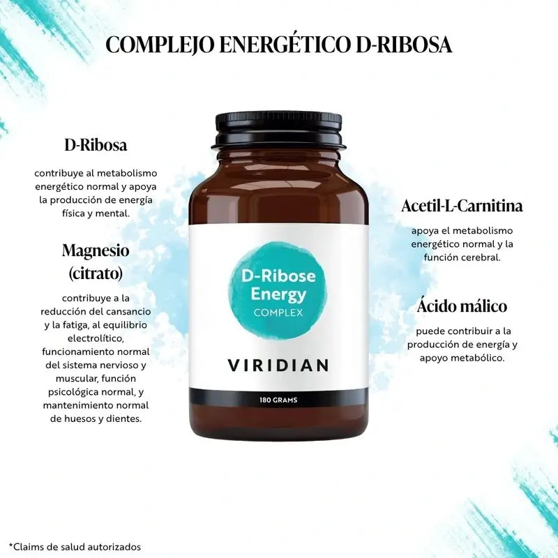 Viridian D-Ribosio-Magnesio con Acetil L-Carnitina 180Gr.