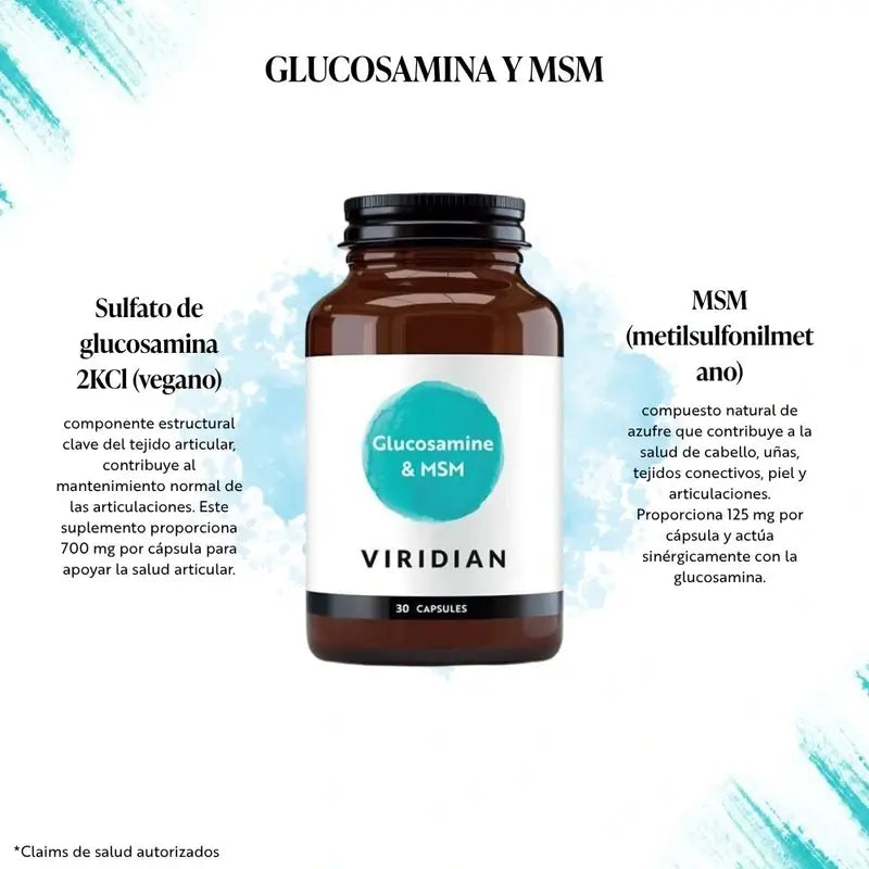 Viridian Glucosamina Msm 30Cap. Veg.