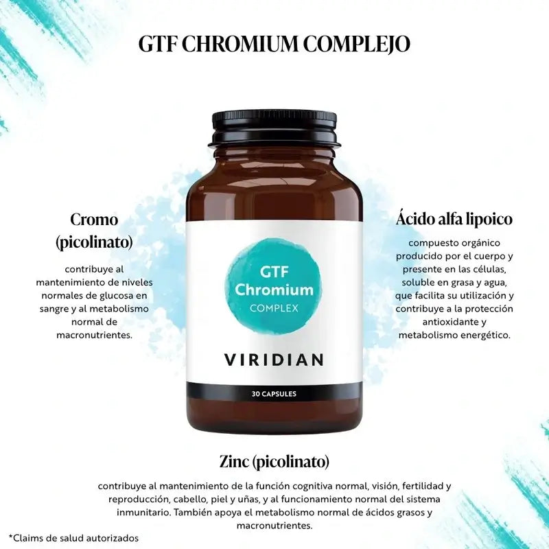 Viridian Gtf Complesso di cromo 30Cap. Veg.