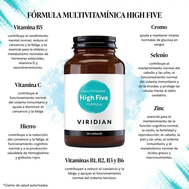 Viridian High Five Formula Multivit & Minerals 30Cap. Veg.