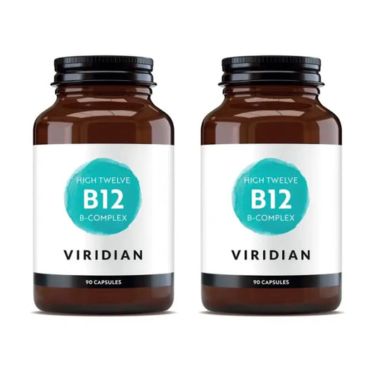 Viridian High Twelve Vit B12 con complesso B, 2X90Cap.Veg.