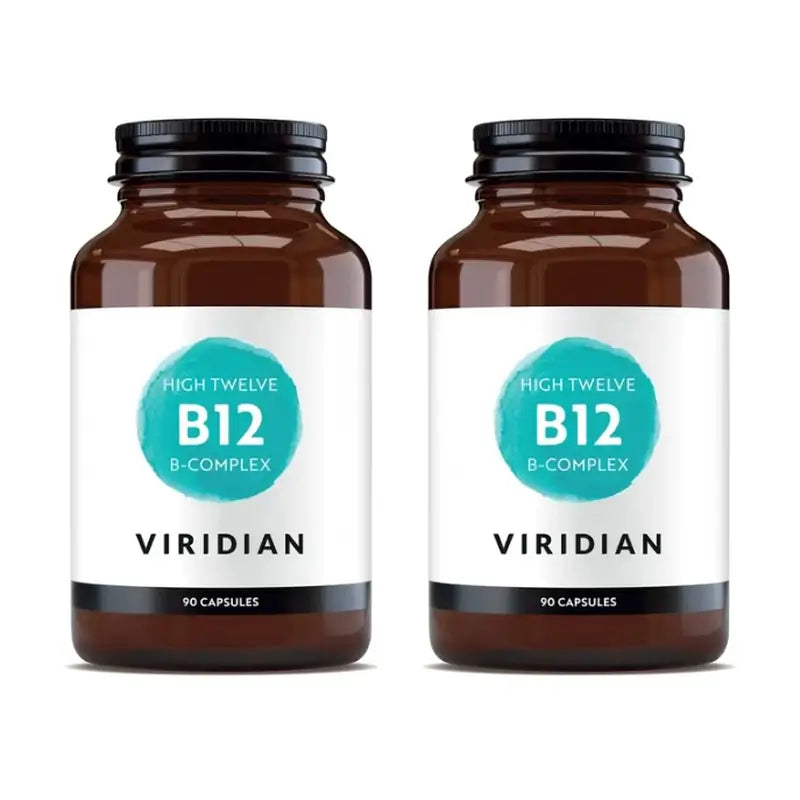 Viridian High Twelve Vit B12 con complesso B, 2X90Cap.Veg.
