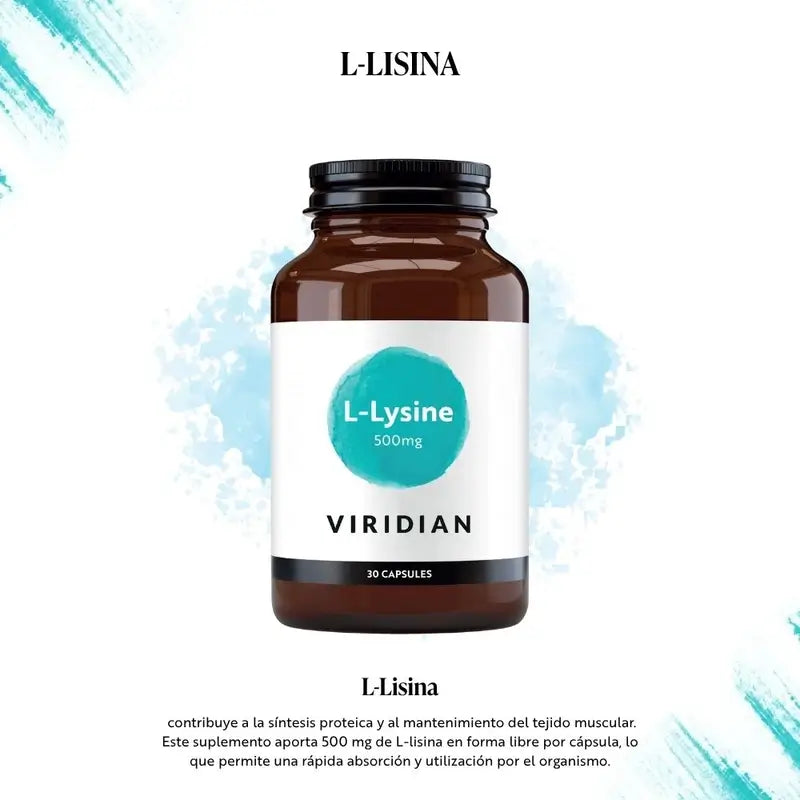 Viridian L-Lisina 500Mg. 30Capsule.