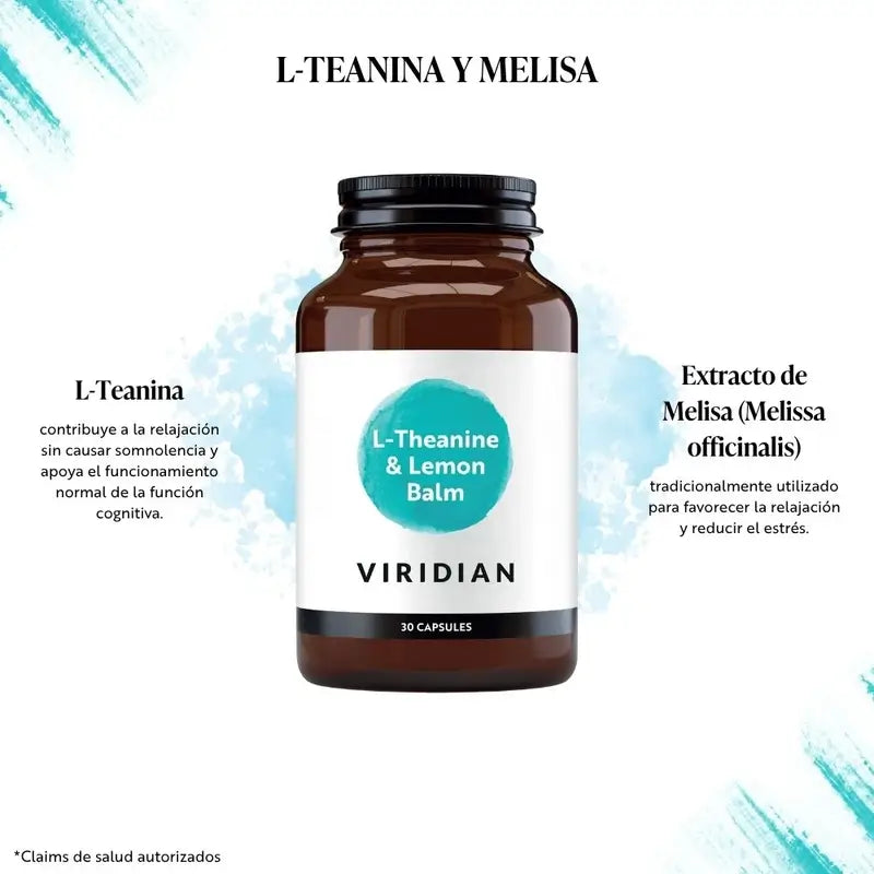 Viridian L-Teanina - Melissa 30Cap.Veg.