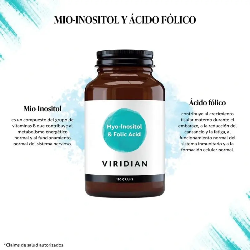 Viridian Myo-Inositol con acido folico 120g.