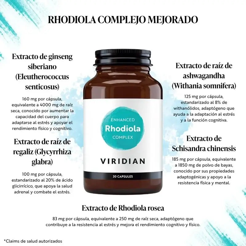 Viridian Rhodiola Complex 30Cap. Veg.