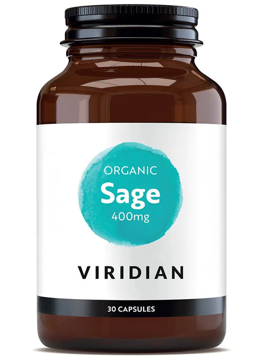 Viridian Salvia Bio 400Mg - 30 capsule vegetali, 30 capsule