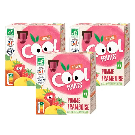 Vitabio Cool Fruits Mela e Lampone Bustine 90 Gr , 3 x 4 unità