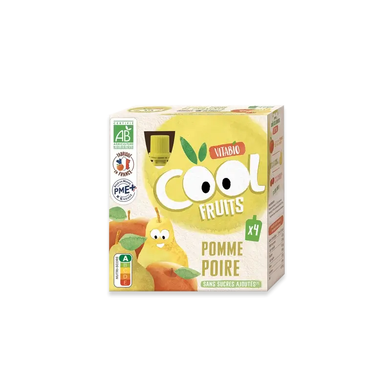 Vitabio Cool Fruits Mela e Pera 90 Gr, 4 unità