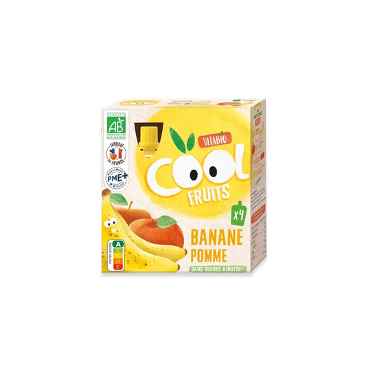 Vitabio Cool Fruits Mela e Banana 90 Gr, 4 unità