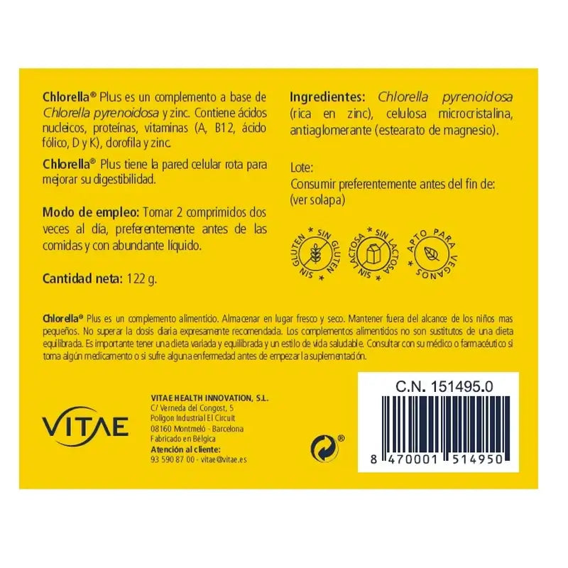 VITAE Chlorella Plus, 120 compresse