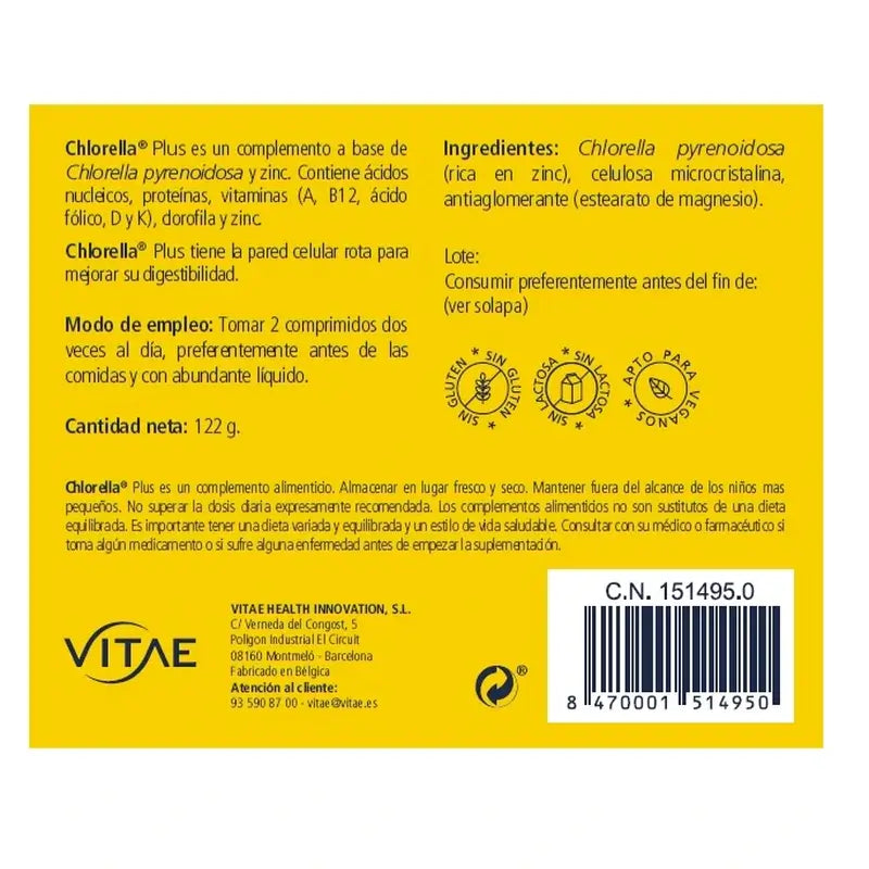 VITAE Chlorella Plus, 120 compresse