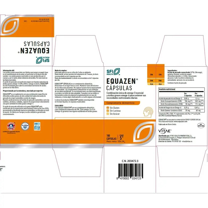 Equazen 180 capsule - Con omega-3 e omega-6