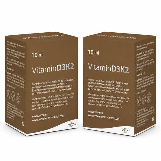 Vitae Health Innovation, S.L. Vitamina D3K2, 10Ml , confezione 2