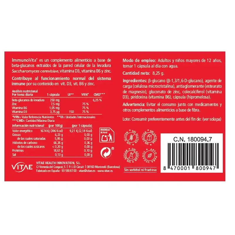 VITAE Immunovita, 15 capsule