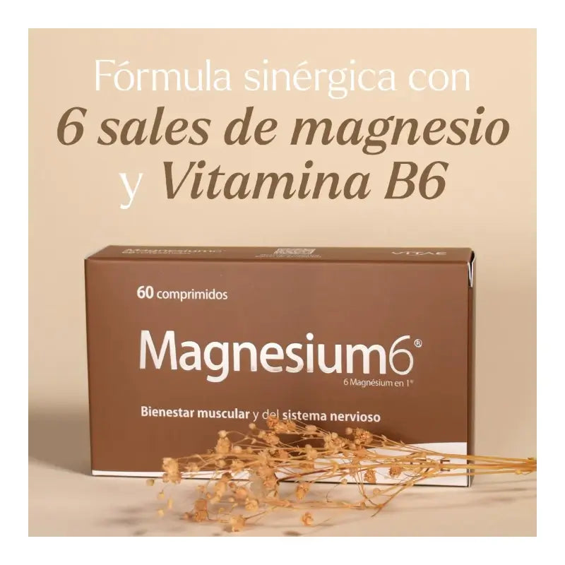 Magnesium6 120 compresse - Con 6 sali di magnesio, vitamina B6 e taurina