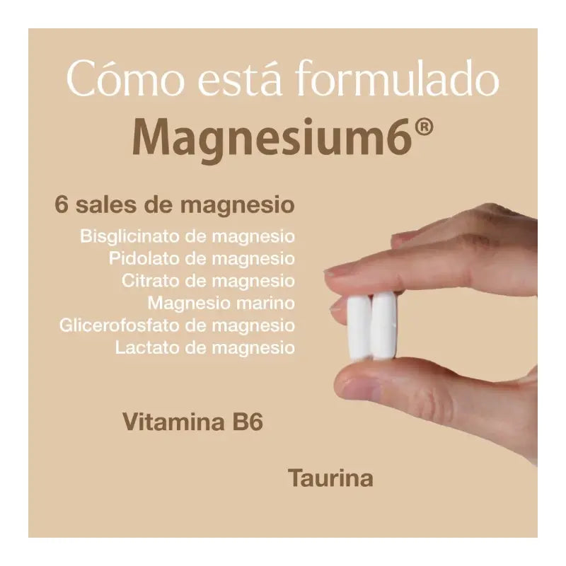 Magnesium6 120 compresse - Con 6 sali di magnesio, vitamina B6 e taurina