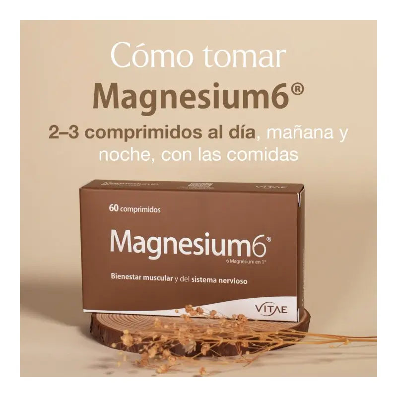 Magnesium6 120 compresse - Con 6 sali di magnesio, vitamina B6 e taurina