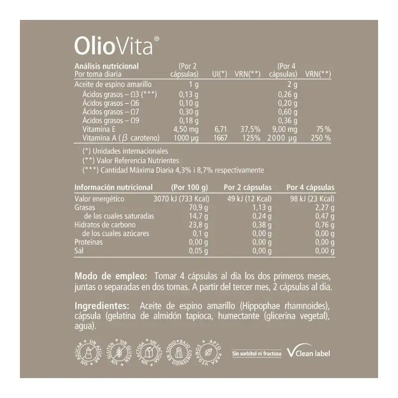 Oliovita 150 capsule - Con olio di olivello spinoso ricco di Omega 7