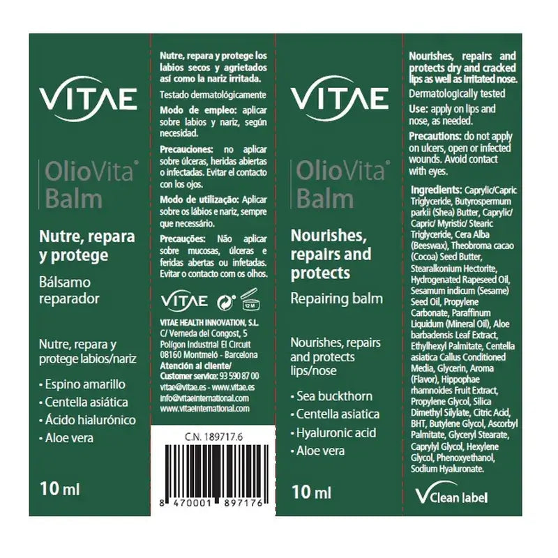 VITAE Oliovita Balsamo, 10ml