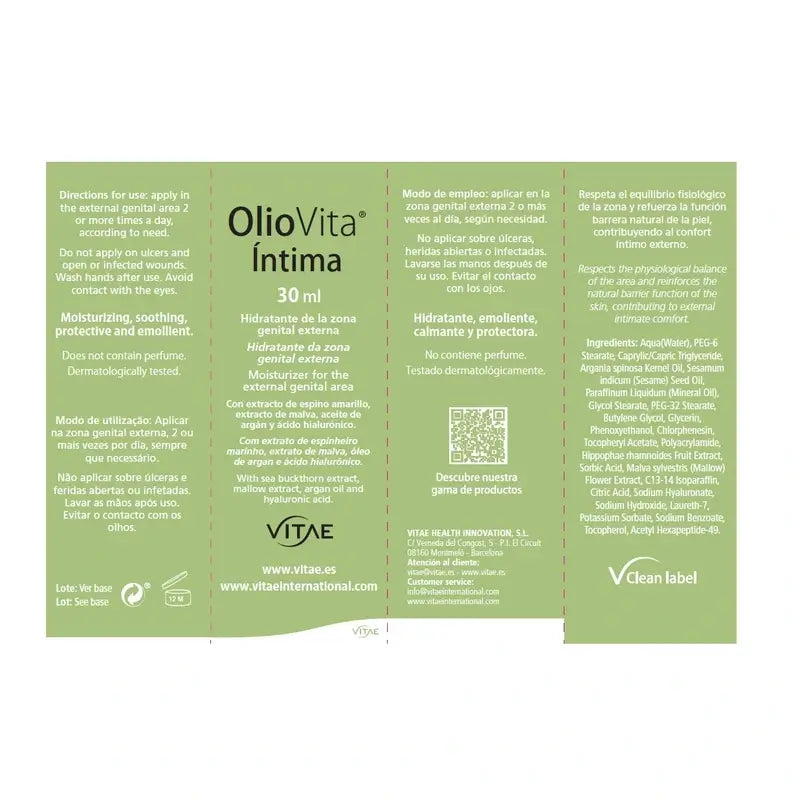 VITAE Oliovita Crema intima, 30ml