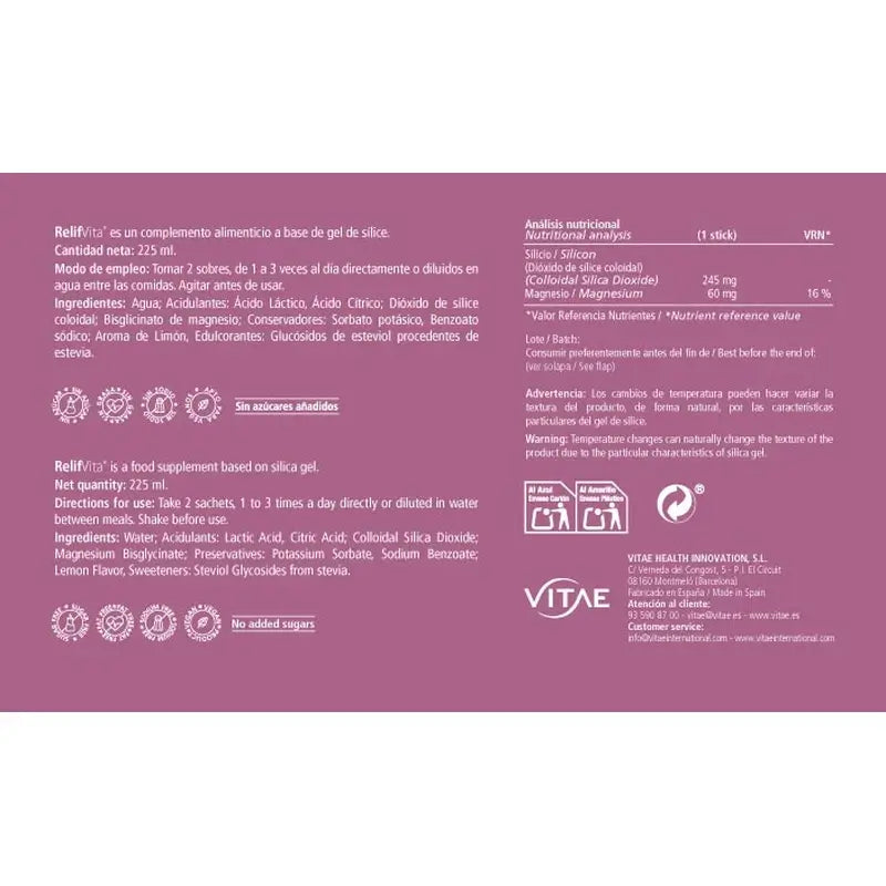 Vitae Relifvita , 15 bastoncini