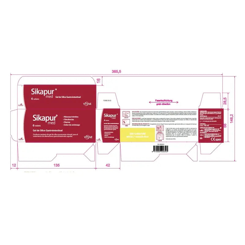 Sikapur Gastro 6 stick - Gel di silice minerale per il benessere digestivo