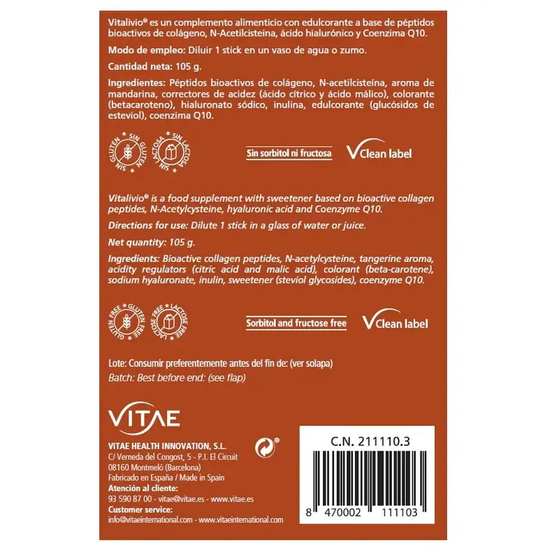 VITAE Vitalivio, 30 bastoncini