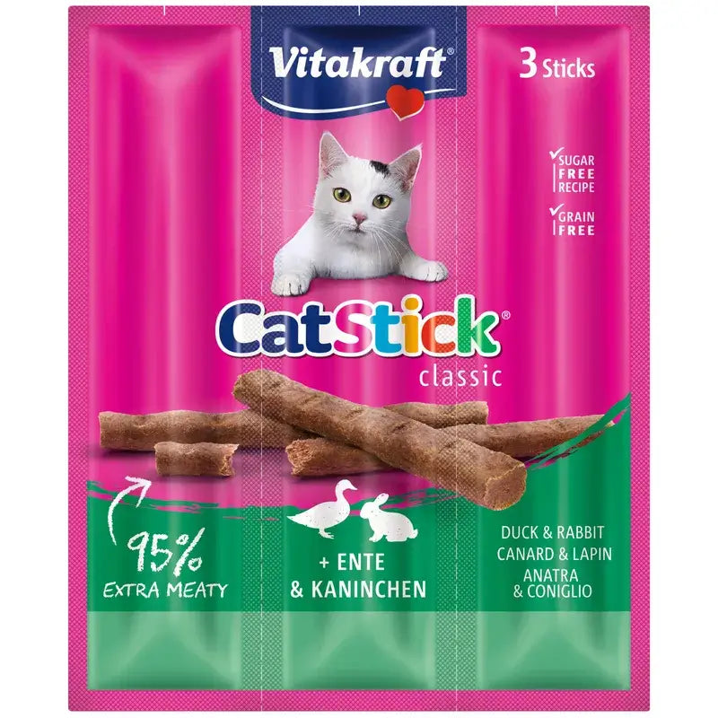 Vitakraft Cat Stick Mini Anatra e Coniglio 20x3 confezioni