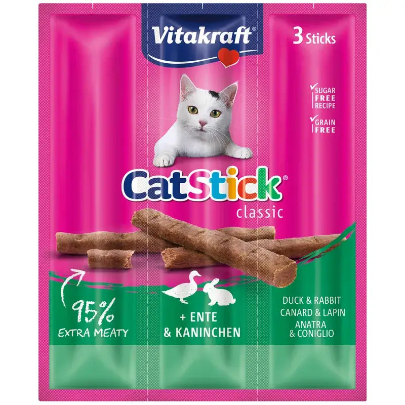 Vitakraft Cat Stick Mini Anatra e Coniglio 20x3 confezioni