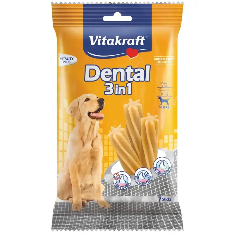 Vitakraft Dental 3 in 1 per cani di taglia media 12x180 grammi