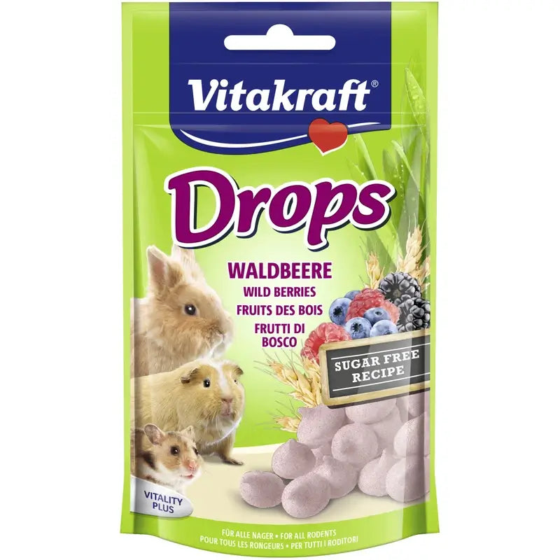 Vitakraft Drops per conigli nani alla frutta, 75 grammi