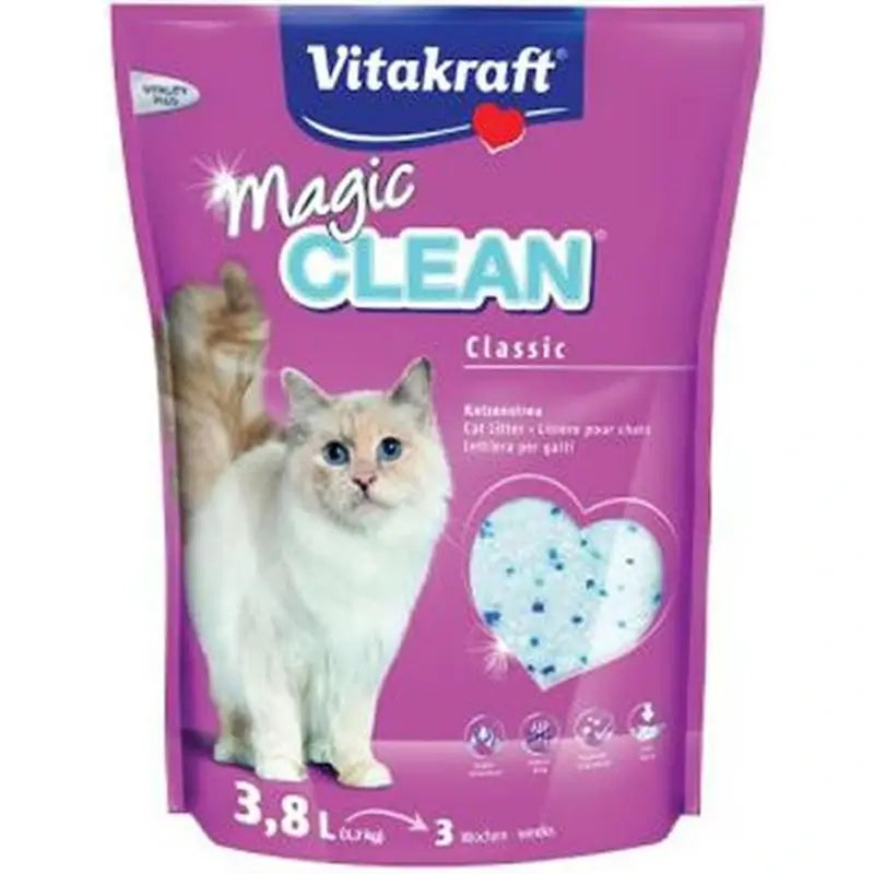 Vitakraft Magic Clean Perle di silice 3, 8 litri 1, 7 chili 8 unità