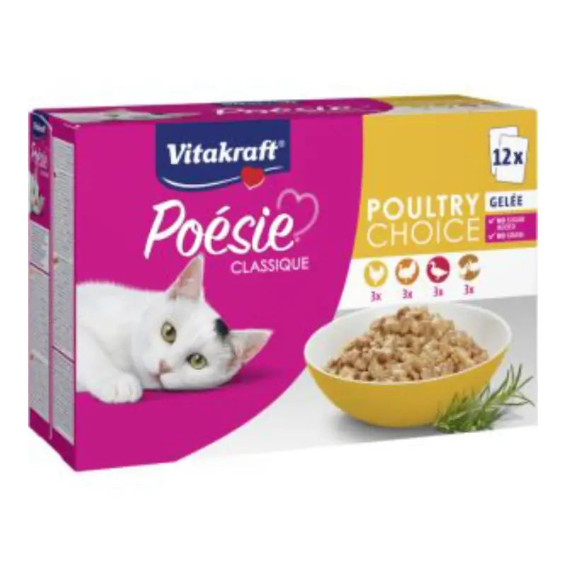Vitakraft Poesie Classique Ave alla gelatina 12x85 grammi