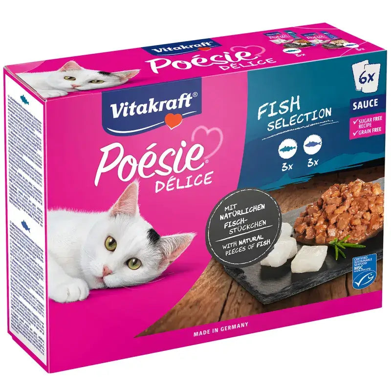 Vitakraft Poésie Delisauce Multipack Pesce 6x85 g