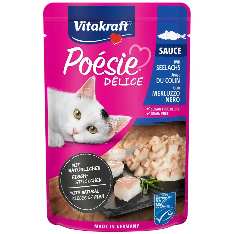 Vitakraft Poésie Delisauce Bustina di merluzzo bianco 23x85 g