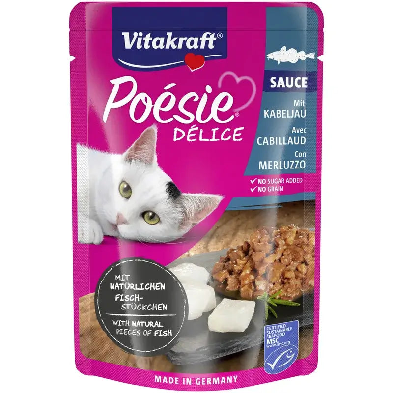 Vitakraft Poésie Delisauce Sacchetto di merluzzo 23x85 g